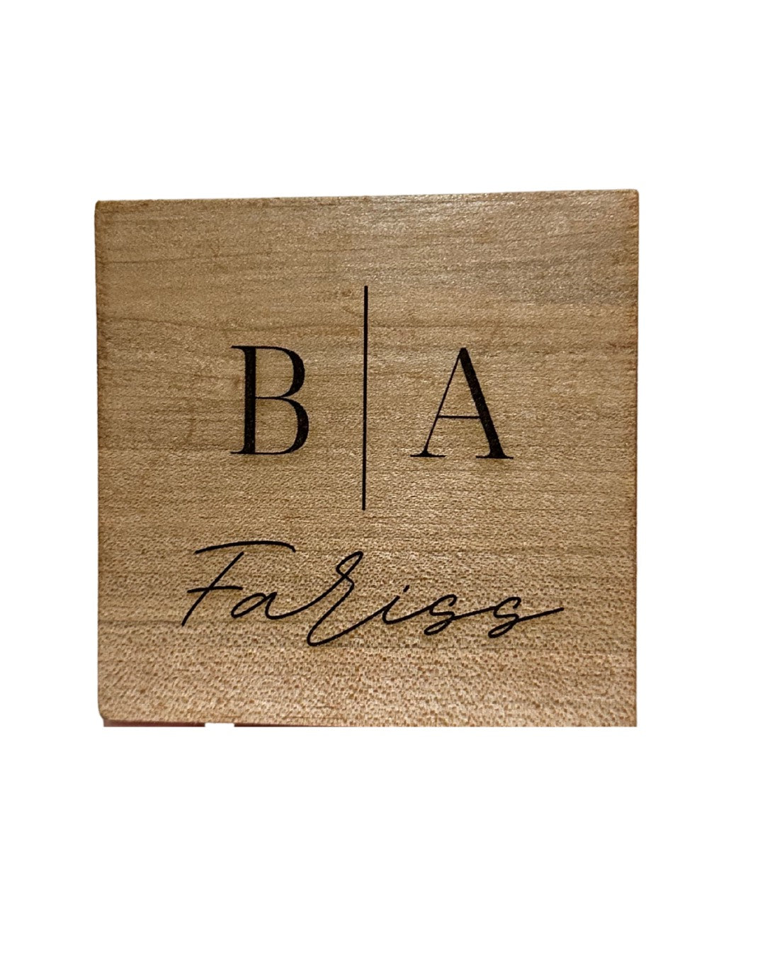 Personalized Couple Initials & Last Name Engraved Coaster Set – Set of 4