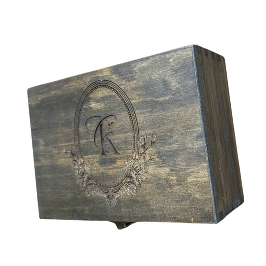 Lidded Walnut Storage Box Custom Engraved 8.50"W x 6.00"L x 3.00"H